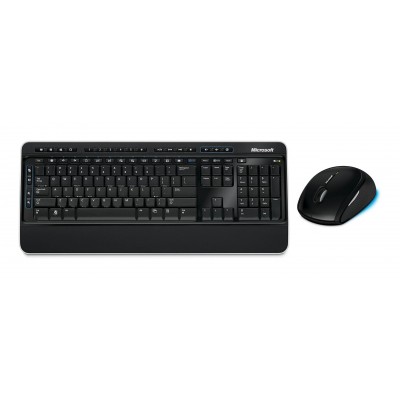 Kit Wireless Microsoft Desktop 3000, 2 in 1, Negru, USB, Tastatura Anti-spill + Mouse