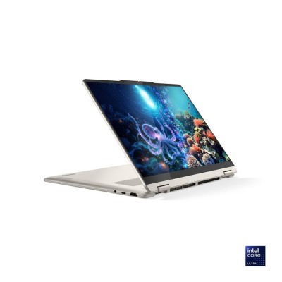Laptop Lenovo Yoga 7 2-in-1 cu procesor Intel Core Ultra 7 până la 4.8GHz, 14" 2.8K OLED, 120Hz, Touch, 32GB LPDDR5x, 1TB SSD, Intel Arc Graphics, Fără sistem de operare, Seashell, 2 ani, upgrade 3 ani Premium Care cu Onsite