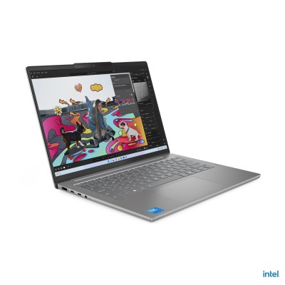 Laptop Lenovo IdeaPad Slim 5 cu procesor Intel Core 5 210H până la 4.8GHz, 14" 1920 x 1200 px OLED, 24GB DDR5, 512GB SSD, Intel Graphics, Fără sistem de operare, Luna Grey, 2 ani, Courier sau Carry-in
