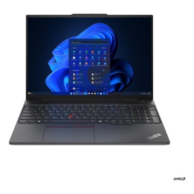 Laptop Lenovo ThinkPad E16 Gen 2 cu procesor AMD Ryzen 5 7535HS până la 4.55GHz, 16" 1920 x 1200 px IPS, 32GB DDR5, 1TB SSD, AMD Radeon 660M, Windows 11 Pro, Negru, 3 ani, On-site
