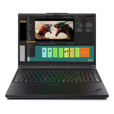 Laptop Lenovo ThinkPad P16 Gen 3 cu procesor Intel Core Ultra 9 275HX până la 5.4GHz, 16" 3840 x 2400 px IPS, 60Hz, 64GB DDR5, 1TB SSD, NVIDIA RTX PRO 4000, Windows 11 Pro, Negru, 3 ani, Courier sau Carry-in