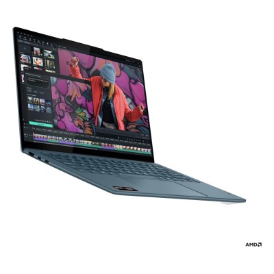 Laptop Lenovo Yoga Slim 7 cu procesor AMD Ryzen AI 7 350 până la 5.0GHz, 14" 1920 x 1200 px OLED 60Hz, 16GB LPDDR5x, 1TB SSD, AMD Radeon 860M, Windows 11 Home, Tidal Teal, 2 ani, upgrade 3 ani Premium Care cu Onsite Laptop Lenovo Yoga Slim 7 cu procesor AMD Ryzen AI 7 350 până la 5.0GHz, 14" 1920 x 1200 px OLED 60Hz, 16GB LPDDR5x, 1TB SSD, AMD Radeon 860M, Windows 11 Home, Tidal Teal, 2 ani, upgrade 3 ani Premium Care cu Onsite