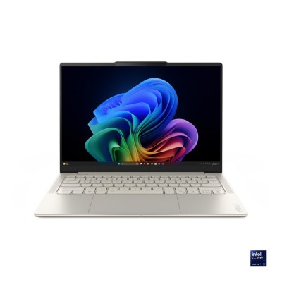 Laptop Lenovo Yoga Slim 7 cu procesor Intel Core Ultra 7 258V până la 4.8 GHz, 14" 2880 x 1800 px OLED, 120Hz, 32GB LPDDR5x, 1TB SSD, Intel Arc Graphics, Windows 11 Home, Seashell, 3 ani, Premium Care Onsite