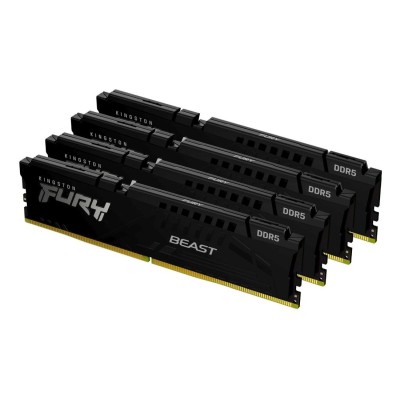 Memorie RAM Kingston FURY Beast 128GB (4x32GB) DDR5 5200MHz CL40, Quad Channel, Black Memorie RAM Kingston FURY Beast 128GB (4x32GB) DDR5 5200MHz CL40, Quad Channel, Black