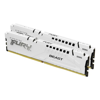 Memorie RAM Kingston FURY Beast 64GB (2x32GB) DDR5 6000MHz CL30, Dual Channel, White Memorie RAM Kingston FURY Beast 64GB (2x32GB) DDR5 6000MHz CL30, Dual Channel, White