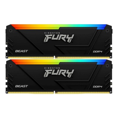 Memorie RAM Kingston FURY Beast RGB 64GB DDR4 3600MHz CL18, Kit Dual Channel 