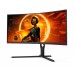 Monitor Curbat Gaming AOC CU34G3S/BK, 34 inch, Ultra Wide QHD, 1 ms, 165 Hz, Negru