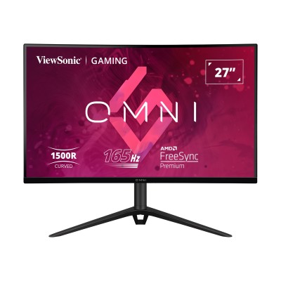 Monitor LED Gaming ViewSonic VX2718-PC-MHDJ, 27 inch, 165 Hz, Full HD, Curbat, frameless, 1ms, Negru