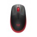 Mouse Wireless Logitech M190, 1000 DPI, USB, Negru/Rosu