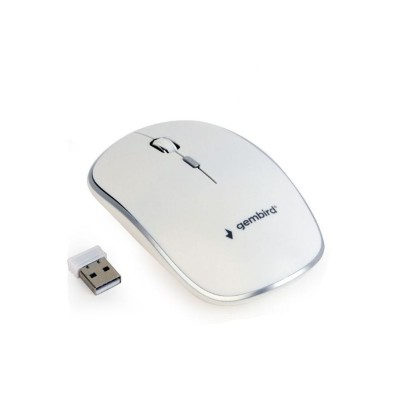 Mouse Wireless Gembird MUSW-4B-01-W, 1600 DPI, USB, Alb Mouse Wireless Gembird MUSW-4B-01-W, 1600 DPI, USB, Alb
