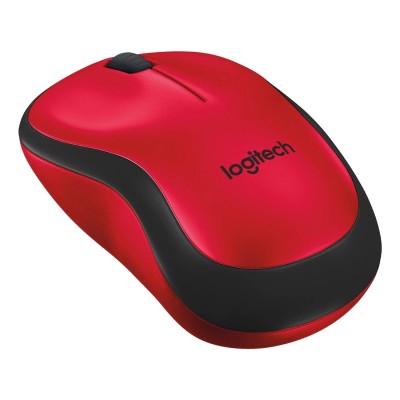 Mouse Wireless Logitech M220 Silent, 1000 DPI, USB, Rosu
