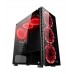 Carcasa nJoy Vanguard, ATX, Mid Tower, LED Rosu, Neagra, Fara sursa
