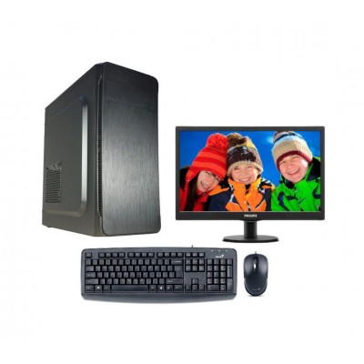 Pachet Calculator Office Assistant cu Monitor, procesor Intel Pentium Gold G5400, Coffee Lake, 3.7GHz, 4 GB DDR4, HDD 500 GB, SSD 120 GB, DVDRW, Monitor LED Acer K202HQLA 19.5" HD, tastatura si mouse