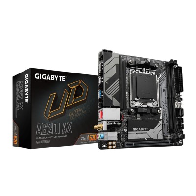 Placa de baza Gigabyte A620I AX Wi-Fi 6E, AMD AM5, A620, Mini-ITX