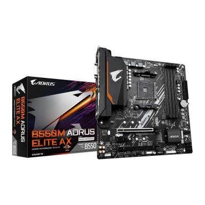 Placa de baza Gigabyte B550M AORUS ELITE AX, AMD AM4, B550, Micro-ATX, Wi-Fi 6E