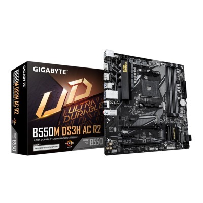 Placa de baza Gigabyte B550M DS3H AC R2, AMD AM4, B550, Micro-ATX, Wi-Fi