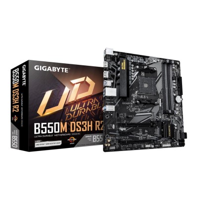 Placa de baza Gigabyte B550M DS3H R2, AMD AM4, B550, Micro-ATX