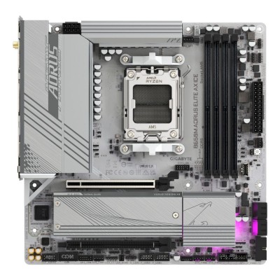 Placa de baza Gigabyte B650M AORUS ELITE AX ICE, socket AM5, DDR5, mATX