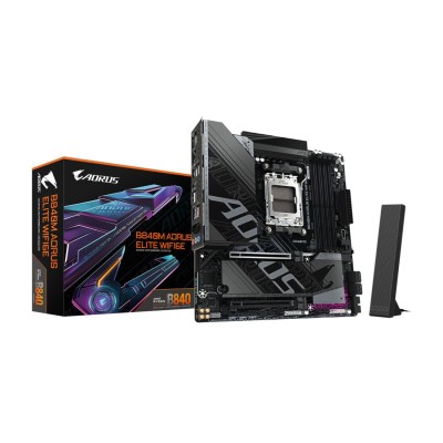 Placa de baza Gigabyte B840M AORUS ELITE WIFI6E, AMD AM5, B840, Micro-ATX