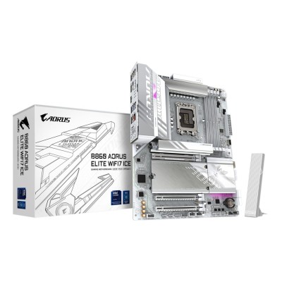 Placa de baza Gigabyte B860 AORUS ELITE WIFI7 ICE, Intel LGA1851, B860, ATX, Wi-Fi 7
