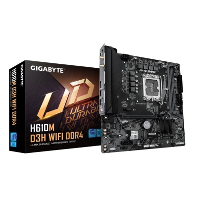 Placa de baza Gigabyte H610M D3H WIFI DDR4, Intel LGA1700, H610, Micro-ATX