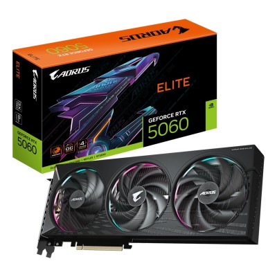 Placa Video GIGABYTE AORUS GEFORCE RTX 5060 ELITE 8GB GDDR7 128 bit, PCIE 5.0