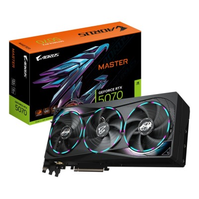 Placa Video GIGABYTE AORUS GEFORCE RTX 5070 MASTER 12GB GDDR7 192 bit, PCIE 5.0