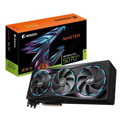 Placa Video GIGABYTE AORUS GEFORCE RTX 5070 TI MASTER 16GB GDDR7 PCI Express 5.0