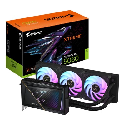 Placă Video GIGABYTE AORUS GEFORCE RTX 5080 XTREME WATERFORCE 16GB GDDR7 PCI Express 5.0