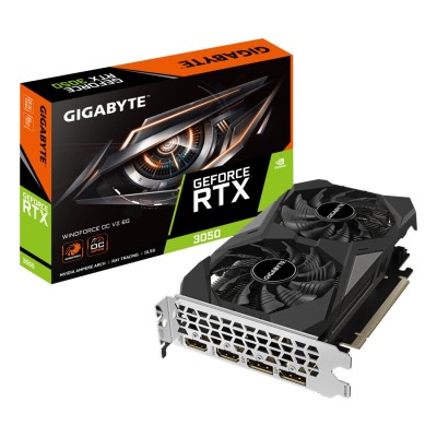 Placa video GIGABYTE GEFORCE RTX 3050 WINDFORCE OC V2 6GB GDDR6 PCI-E 4.0