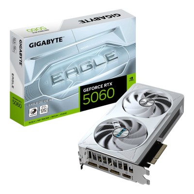 Placa Video GIGABYTE GEFORCE RTX 5060 EAGLE OC ICE 8GB GDDR7 128 bit, PCIE 5.0, 3x DP 1x HDMI