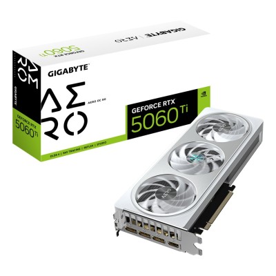 Placa Video GIGABYTE GeForce RTX 5060 Ti AERO OC 8GB GDDR7 PCI Express 5.0