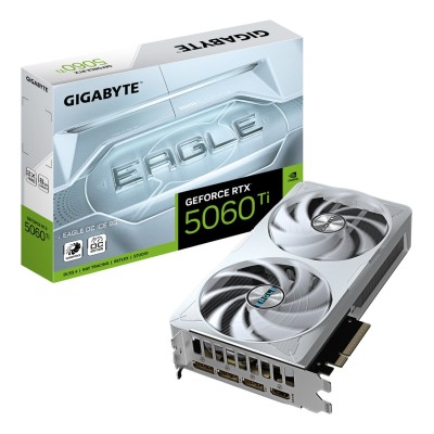 Placa Video GIGABYTE GeForce RTX 5060 Ti EAGLE OC ICE 8GB GDDR7 PCI Express 5.0