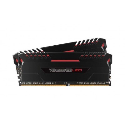 Memorie RAM Corsair Vengeance LED, Rosu, DDR4, 16 GB (2x8 GB), 3000MHz, CL 15