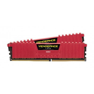 Memorie RAM Corsair Vengeance LPX Red DDR4, 16 GB (2x8 GB), 2400MHz, CL 16