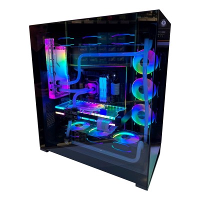 Sistem Custom Loop Smart PC NV7CL-A7800X3DG3900, cu procesor AMD Ryzen 7 7800X3D, 4.2GHz, 64GB DDR5, SSD 2TB NVMe PCIe 4.0, RTX 3090 24GB GDDR6X