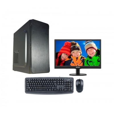 Pachet Calculator Office Assistant cu Monitor, procesor AMD Athlon 220GE, 3.4 GHz, 4 GB DDR4, SSD 120 GB, HDD 500 GB, DVDRW, Monitor LED Acer K202HQLA 19.5" HD, tastatura si mouse