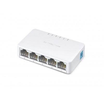 Switch Mercusys MS105, 10/100 Mbps, 5 porturi, Alb