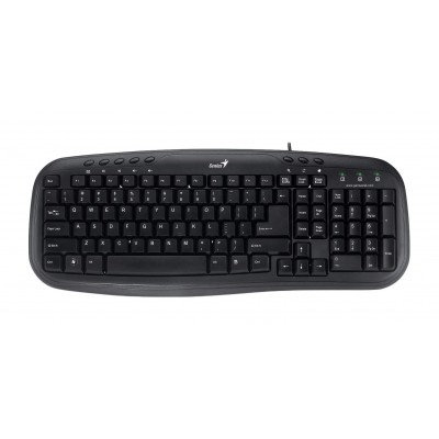 Tastatura Genius KB-M200, USB, 104 + 8 taste multimedia, Neagra