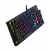 Tastatura mecanica Spacer Warrior, RGB, 104 taste, Blue Switch, Anti-spill, Neagra