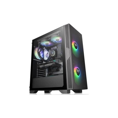 Carcasa Thermaltake Versa T25, Tempered Glass, ATX, Mid Tower, Neagra, Fara sursa