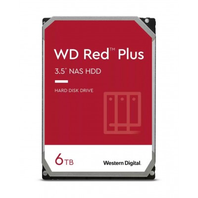 HDD intern WD Red Plus, 3.5", 6 TB, SATA-III,  5640rpm, 128MB